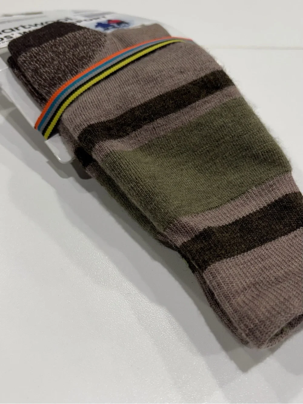 SmartWool Boys Girls XS Wintersport Stripe Full Cushion Ski Socks Brown NWT Kids